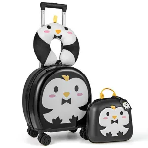 Kids Luggage Set with 14 Inches Carry-on Hardside Spinner Toddler Luggage and 10