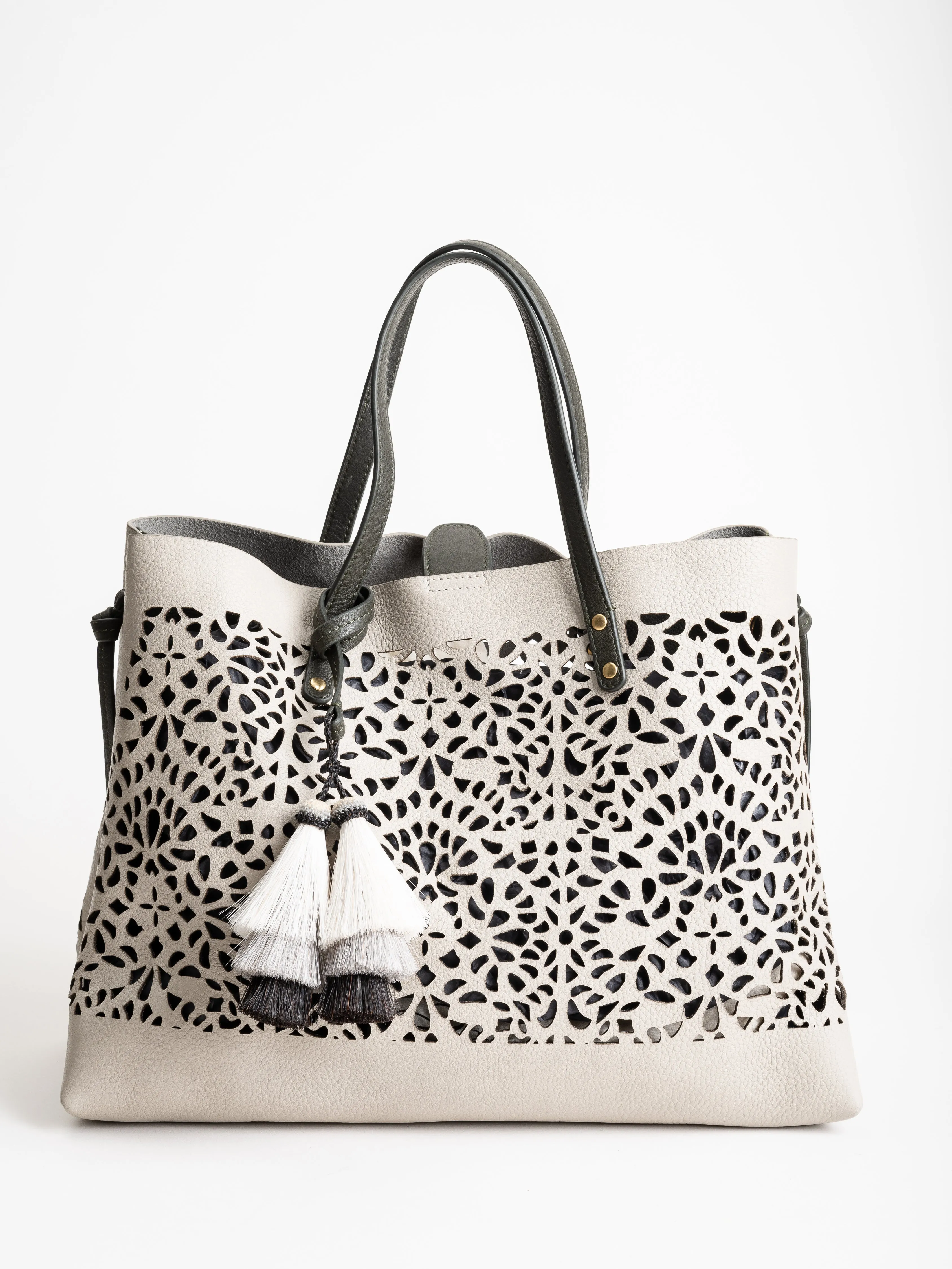 kingsbridge tote - cutout leather