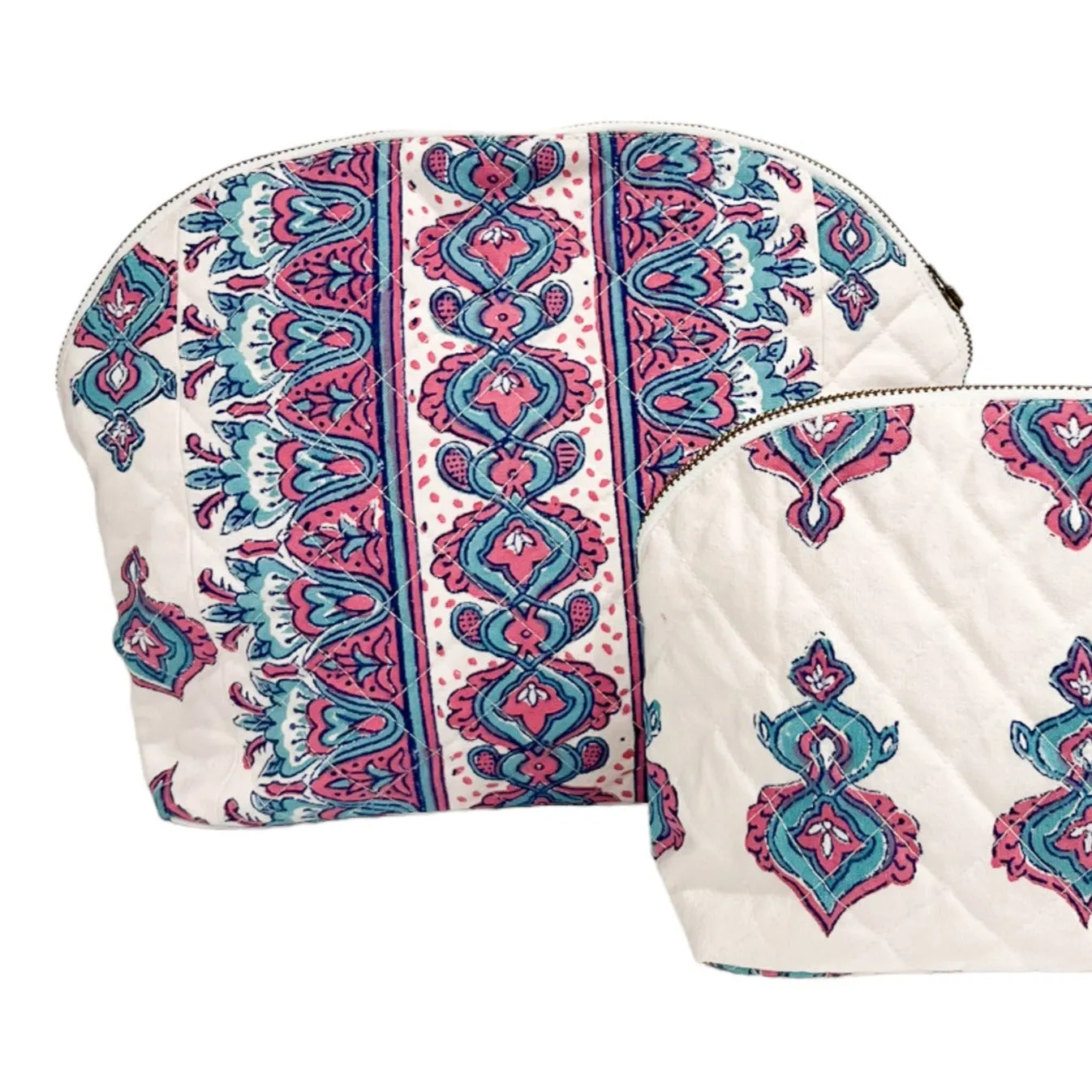 Large Quilted Clamshell Pouch