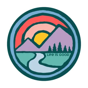Life is Good Sunset Breathe Circle Magnet