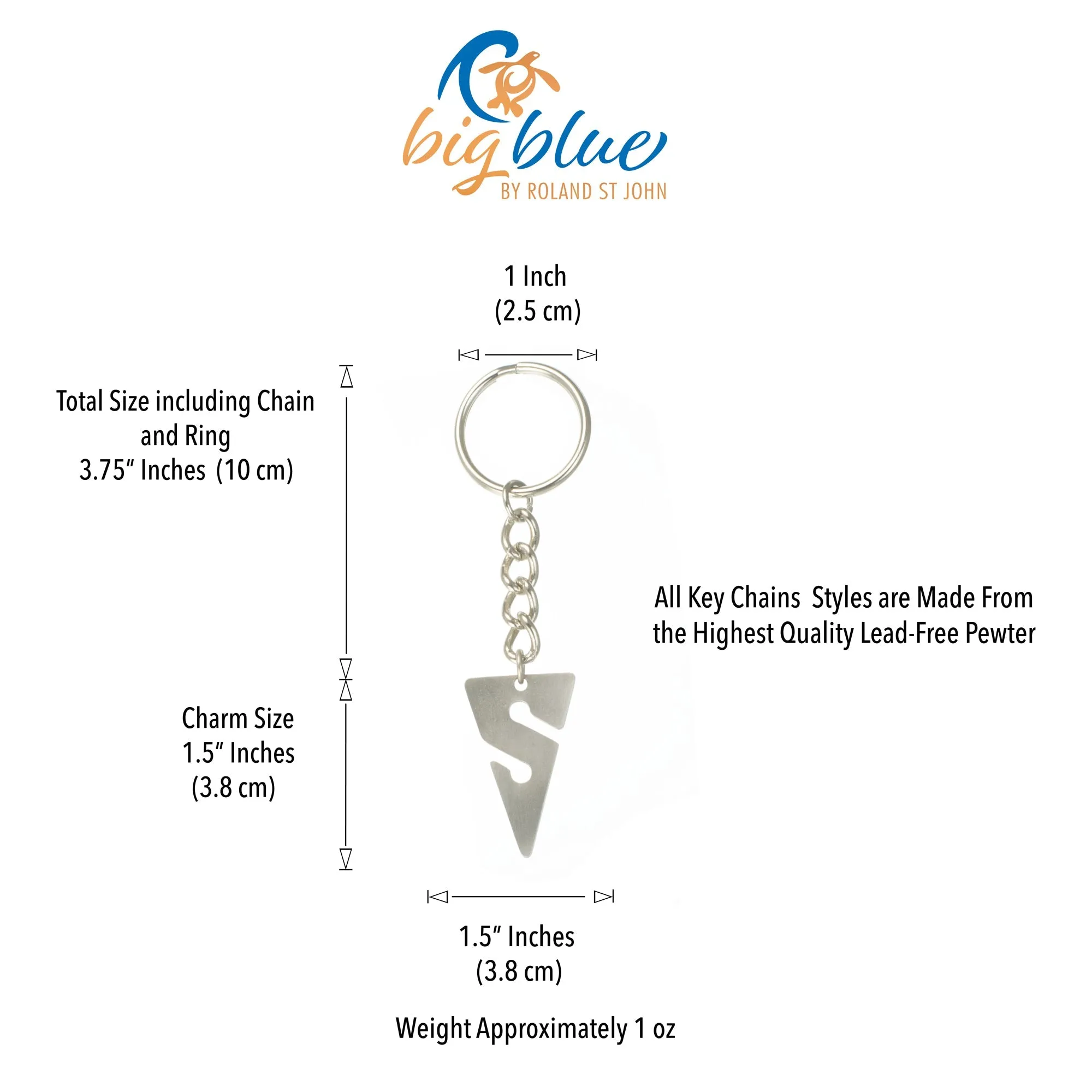 Line Arrow Keychain for Women and Men- Cave Diver Gifts for Women and Men, Line Arrow Pewter Key Chain, Gifts for Cave Divers