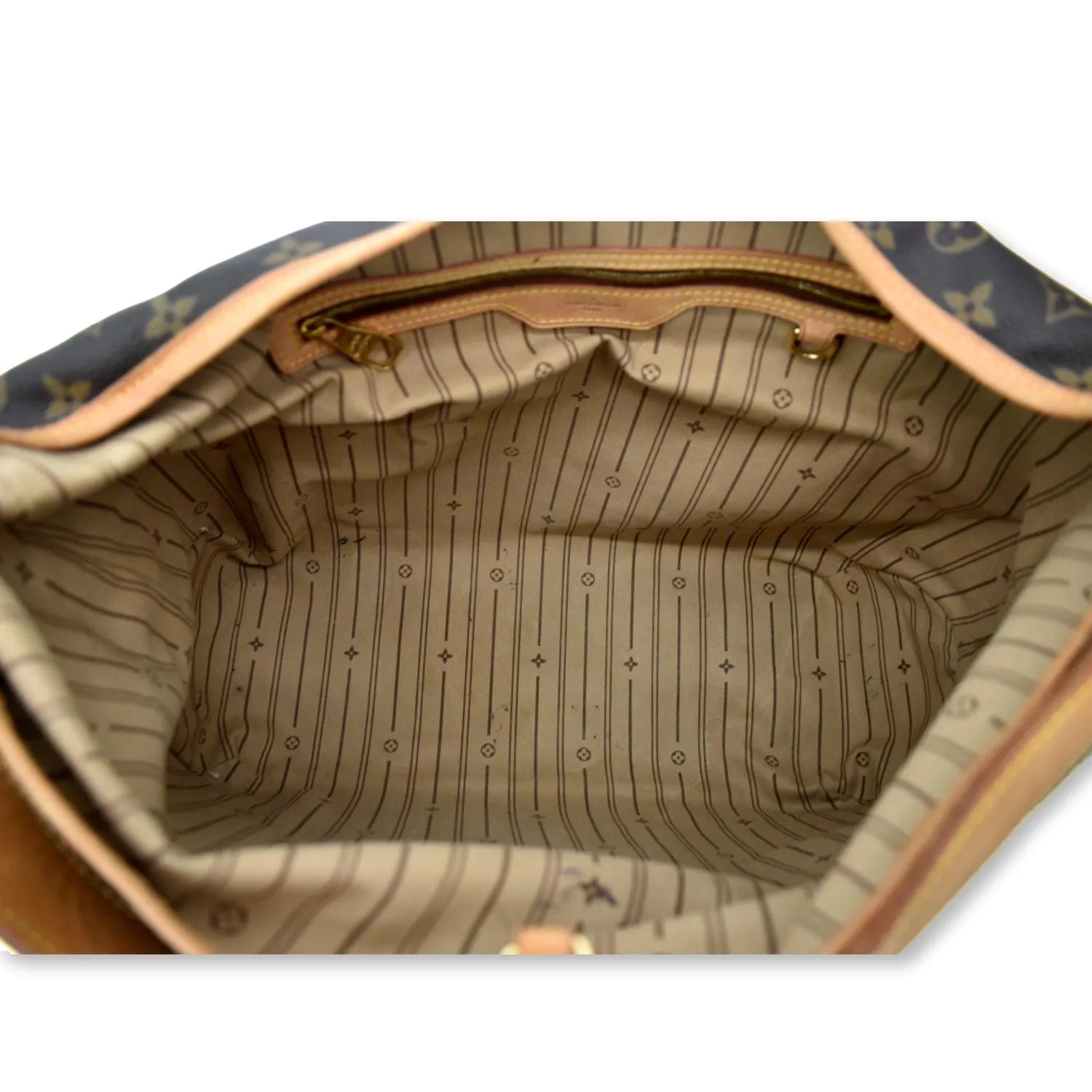 LOUIS VUITTON Delightful MM Monogram Canvas Hobo Bag Brown