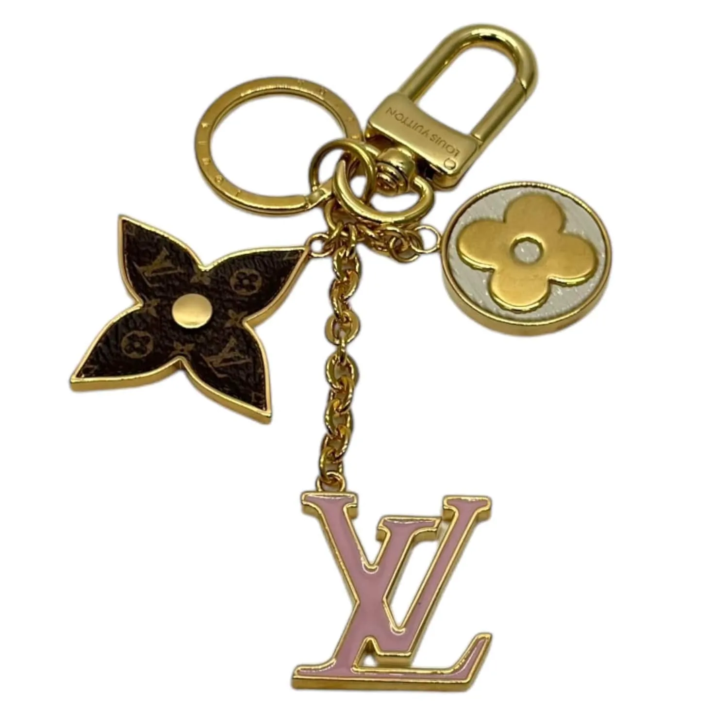 LOUIS VUITTON Fleur De Monogram Bag Charm / Keychain - New in Box