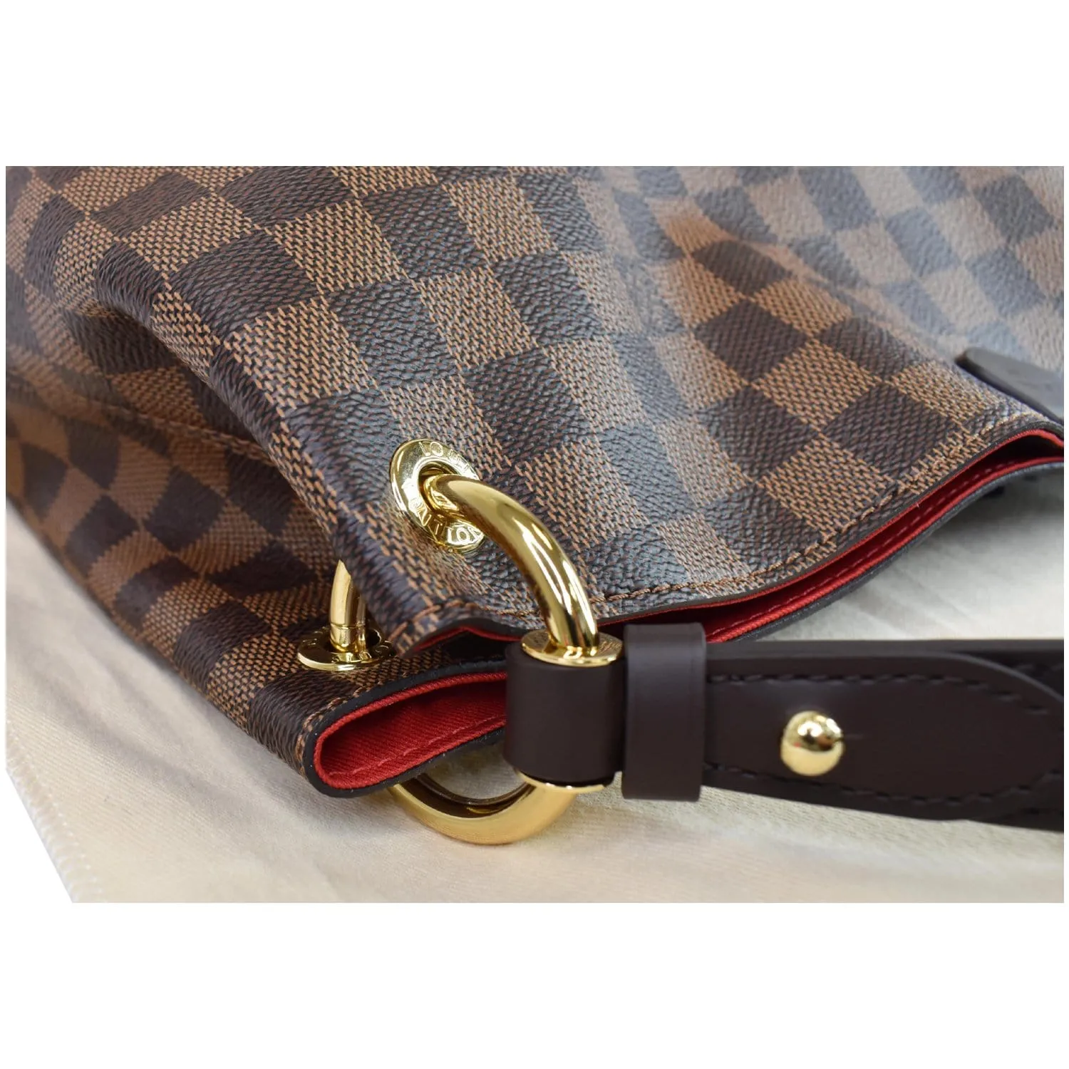 LOUIS VUITTON Graceful PM Damier Ebene Shoulder Bag Brown