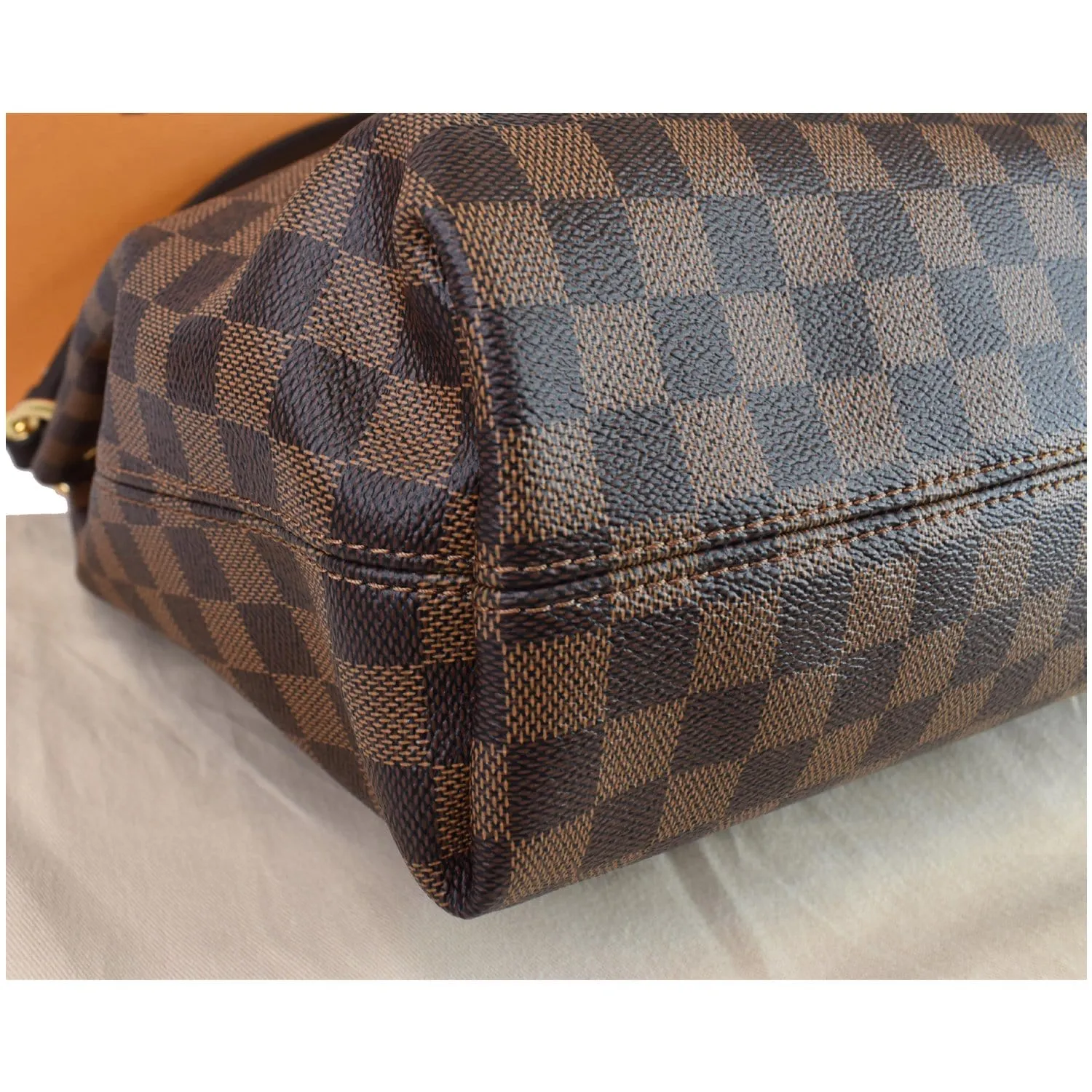 LOUIS VUITTON Graceful PM Damier Ebene Shoulder Bag Brown