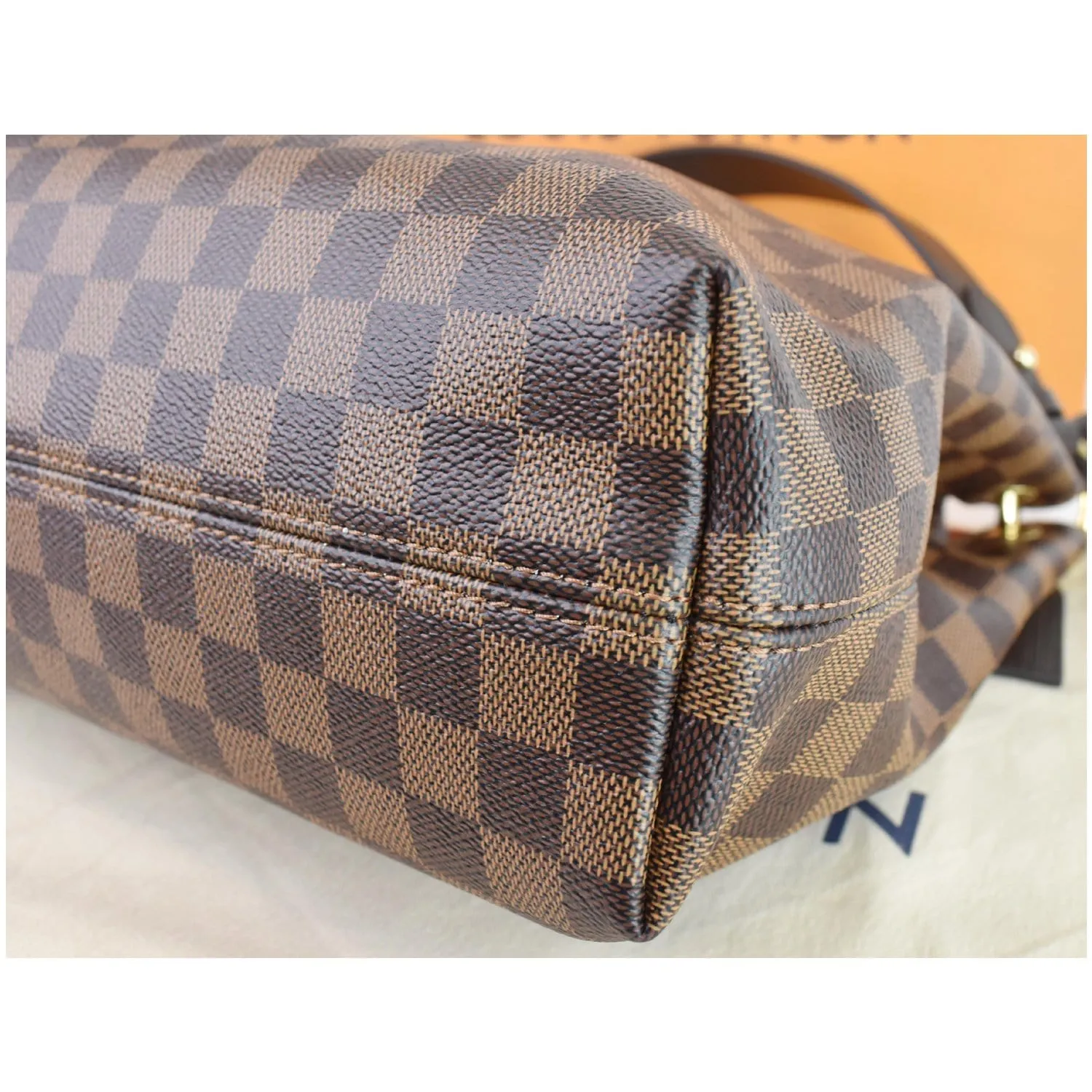 LOUIS VUITTON Graceful PM Damier Ebene Shoulder Bag Brown