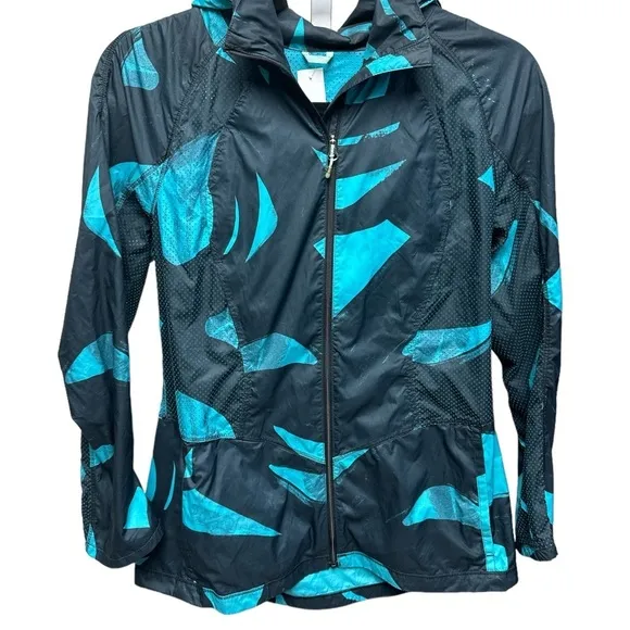 Lululemon Back Pack It Jacket Back Spin Stroke Peacock Blue Size 6