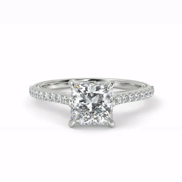 Lyra Engagement Ring in White Gold