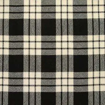 MacFarlane Black & White Modern Tartan Pocket Square
