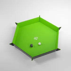 Magnetic Dice Tray: XL Hexangonal - Green/Black