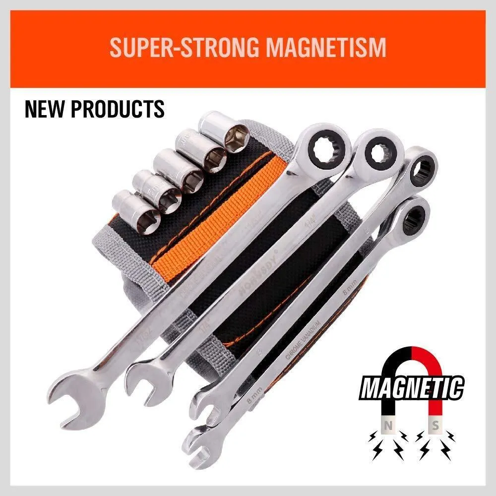 Magnetic Wrist Band with Extendable Magnetic Pickup Tool