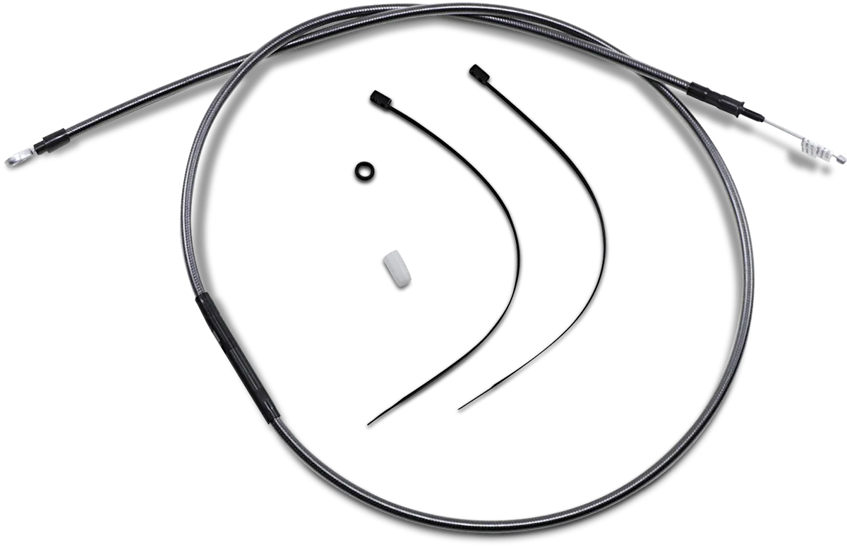 Magnum 422112HE Alternative Length Black Pearl Braided High Efficiency Clutch Cable - 74 11/16in.