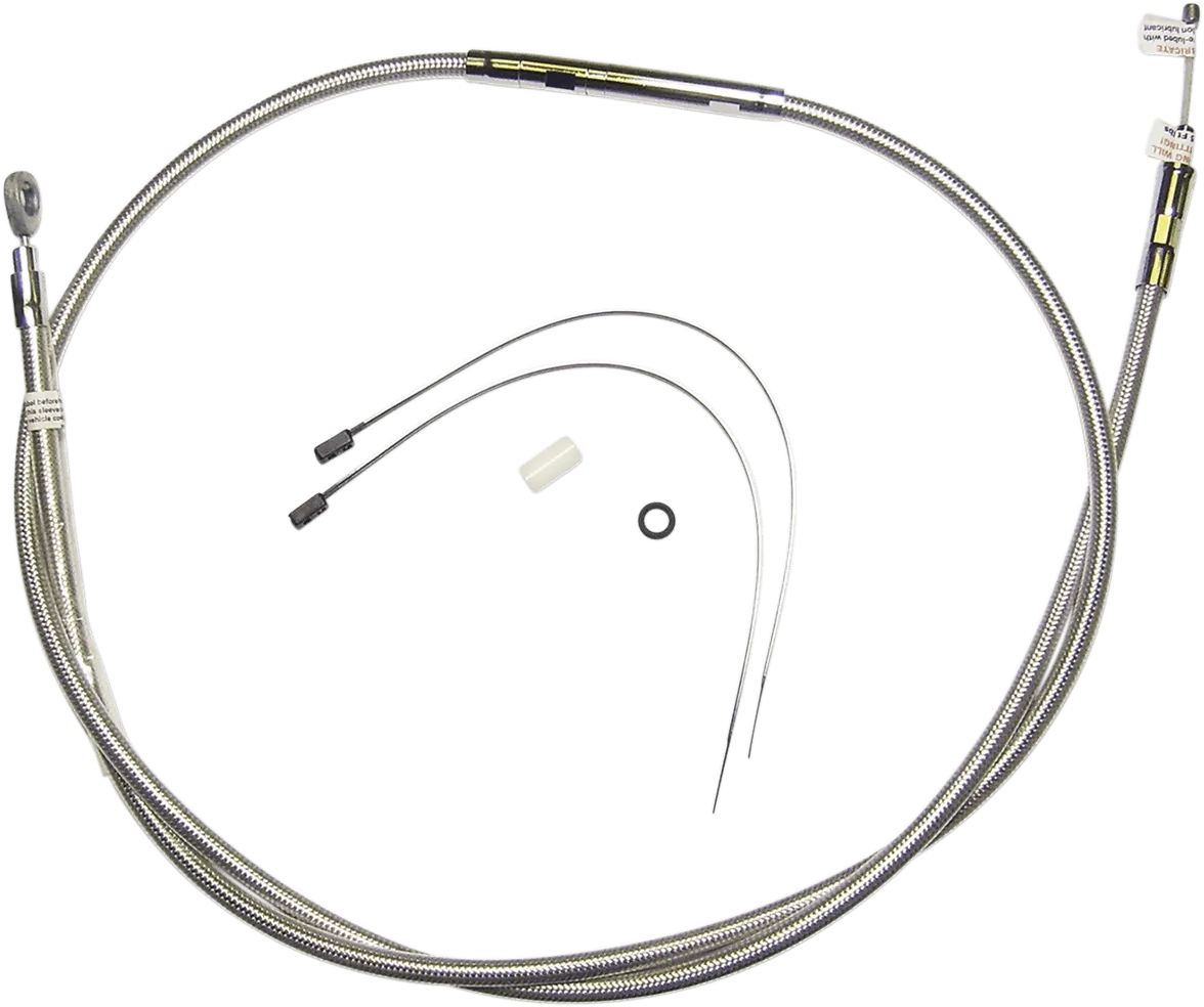 Magnum 52238HE Polished Stainless Steel High Efficiency Braided Clutch Cable - 70 11/16in.