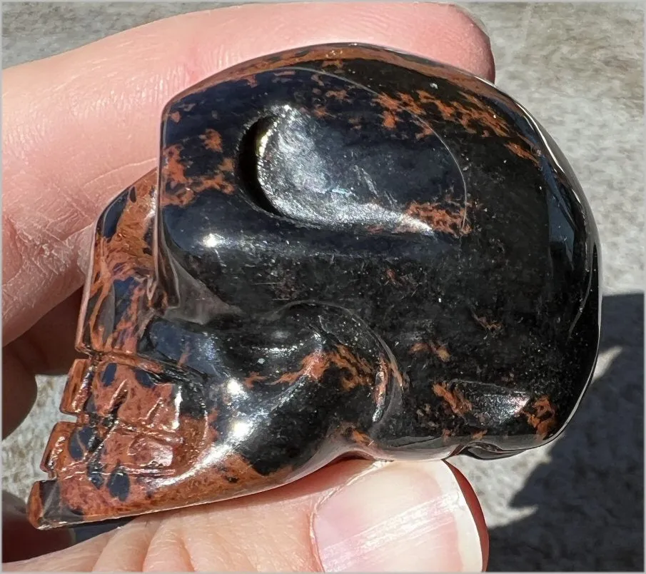 Mahogany Obsidian CRYSTAL SKULL - Eliminate negativity and blocks