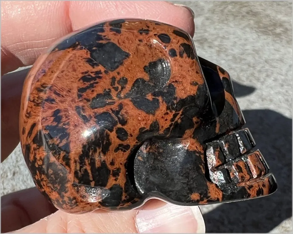 Mahogany Obsidian CRYSTAL SKULL - Eliminate negativity and blocks