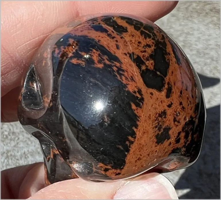 Mahogany Obsidian CRYSTAL SKULL - Eliminate negativity and blocks