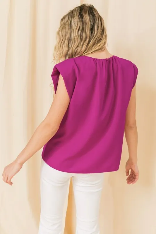 Main Attraction Blouse: Magenta