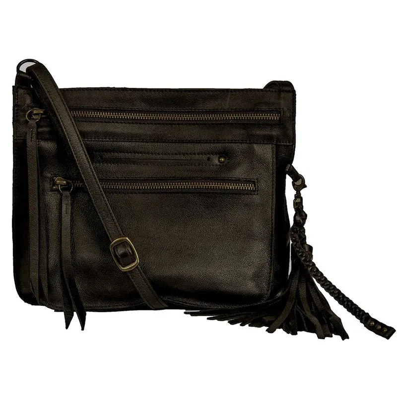 Media Leather Crossbody Bag