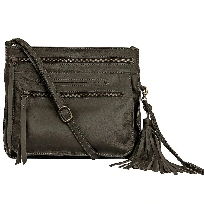 Media Leather Crossbody Bag