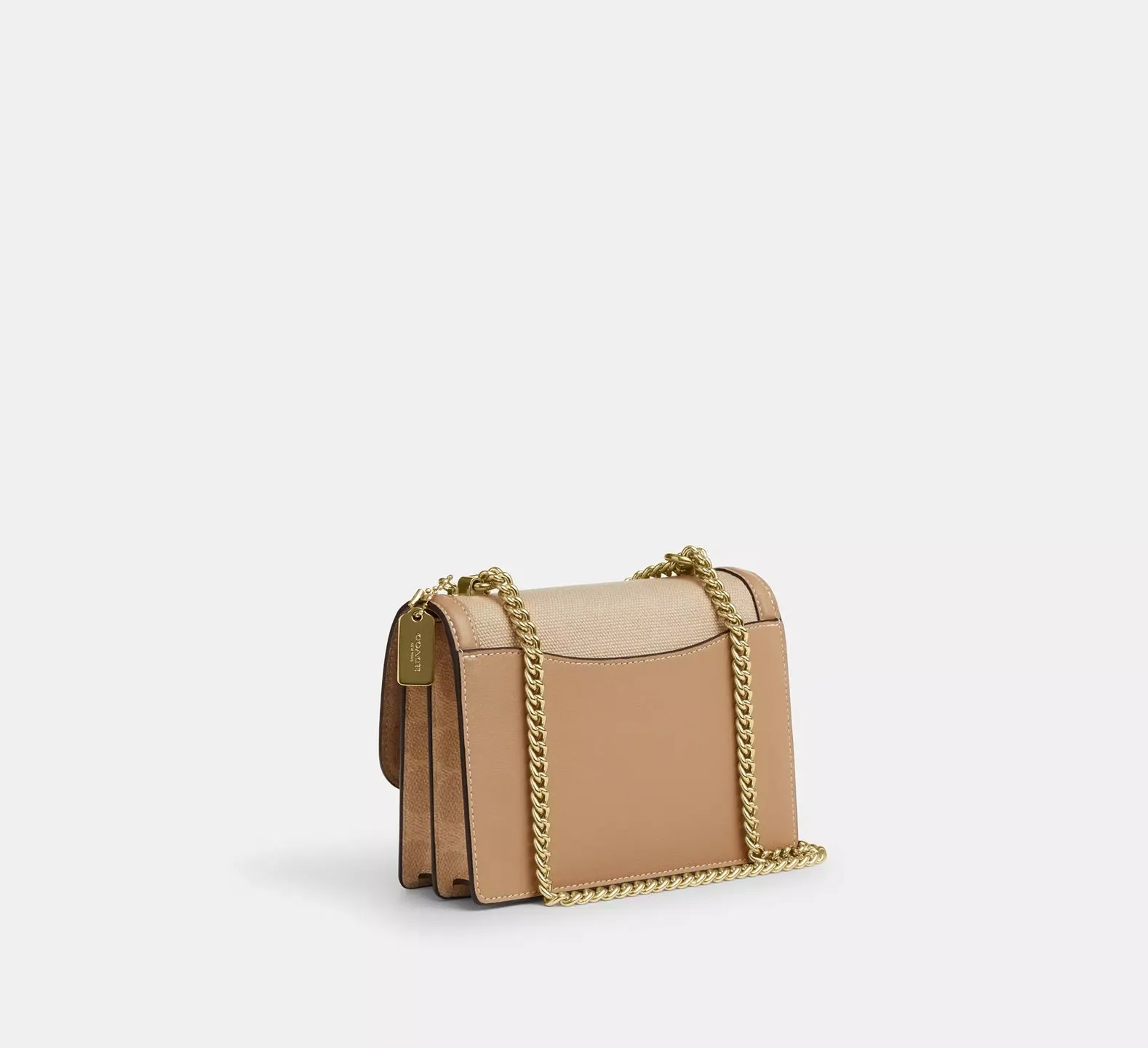 Mini Klare Crossbody Bag In Colorblock Signature Canvas Dark Natural Multi Coach