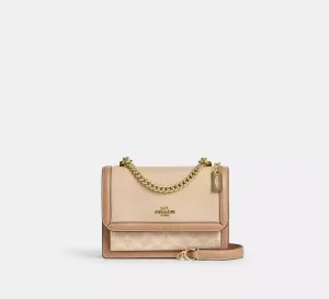 Mini Klare Crossbody Bag In Colorblock Signature Canvas Dark Natural Multi Coach