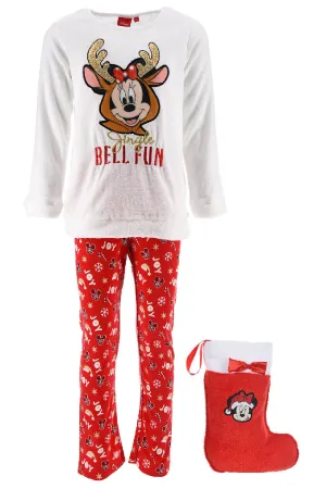 Minnie Mouse Christmas Pyjamas with Christmas Stocking