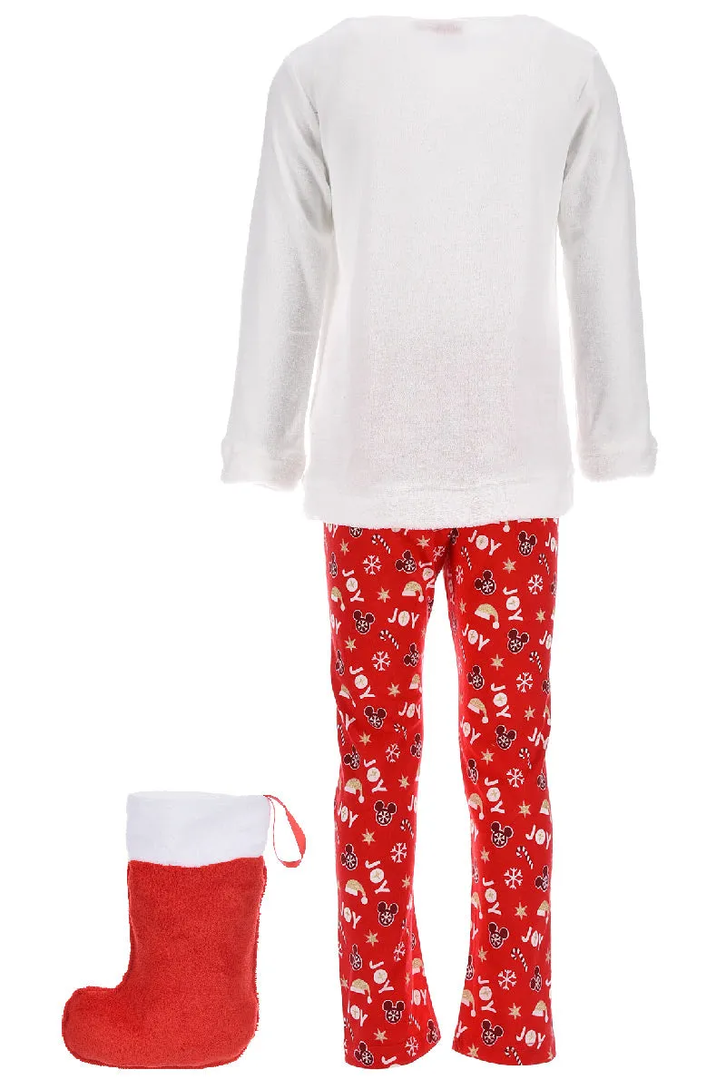 Minnie Mouse Christmas Pyjamas with Christmas Stocking