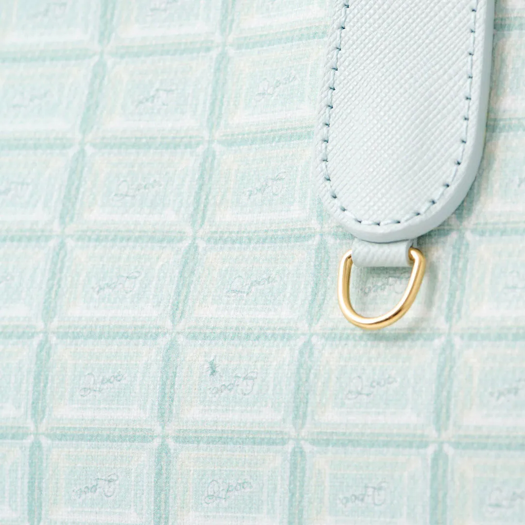Mint Chocolate Zip Leather Tote Bag【Japan Jewelry】