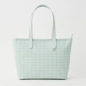 Mint Chocolate Zip Leather Tote Bag【Japan Jewelry】