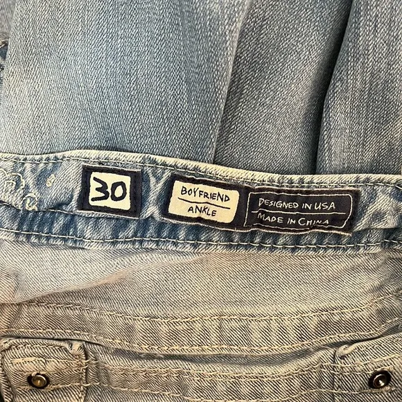 Miss Me Cross Embellished Distressed Boyfriend Y2K Jean