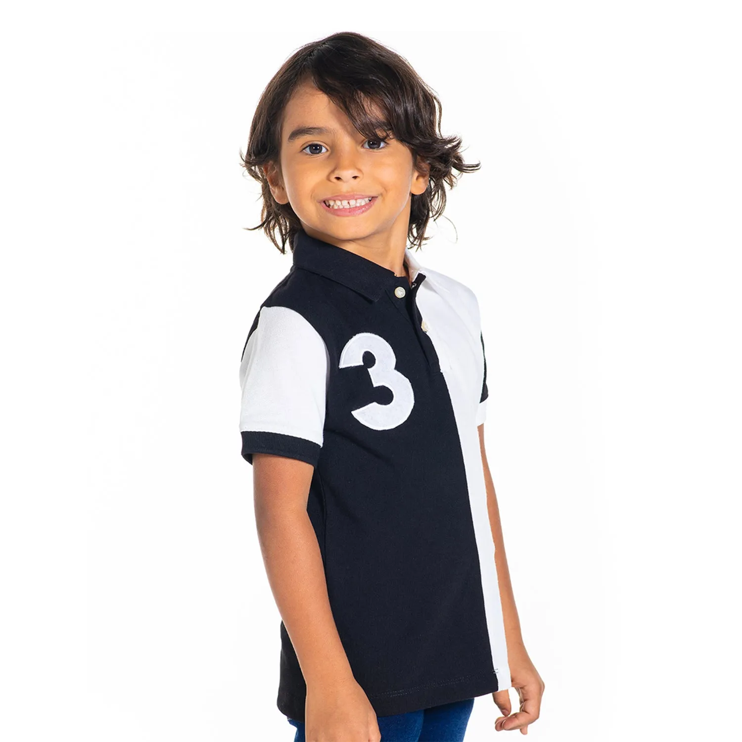 Monochrome Appliqué Polo