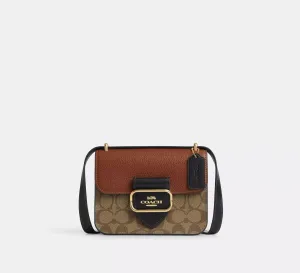 Morgan Square Crossbody Bag In Colorblock Signature Canvas Coach