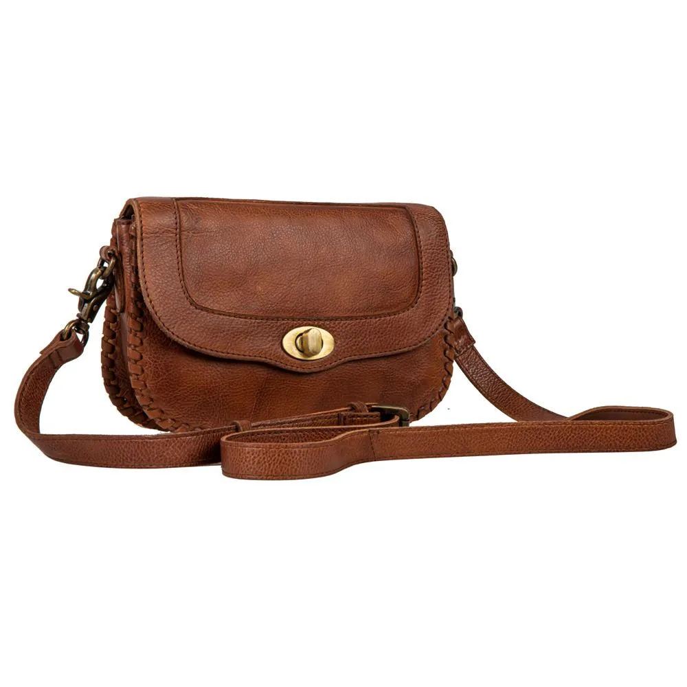 Myra Bag Lobeth Accent Leather Crossbody Bag