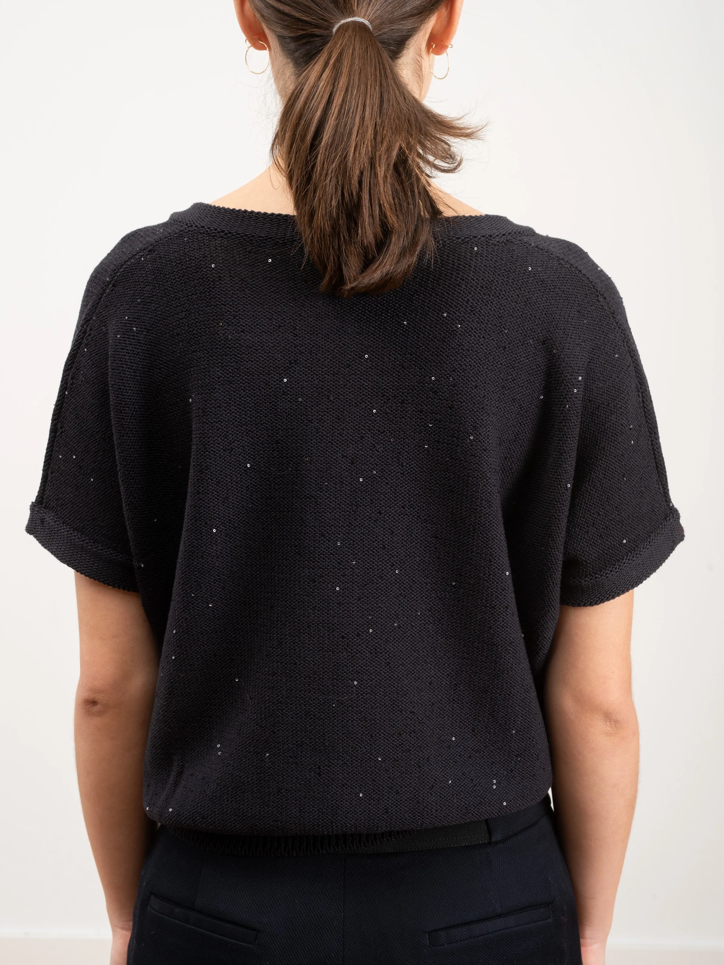 navy sequin sweater