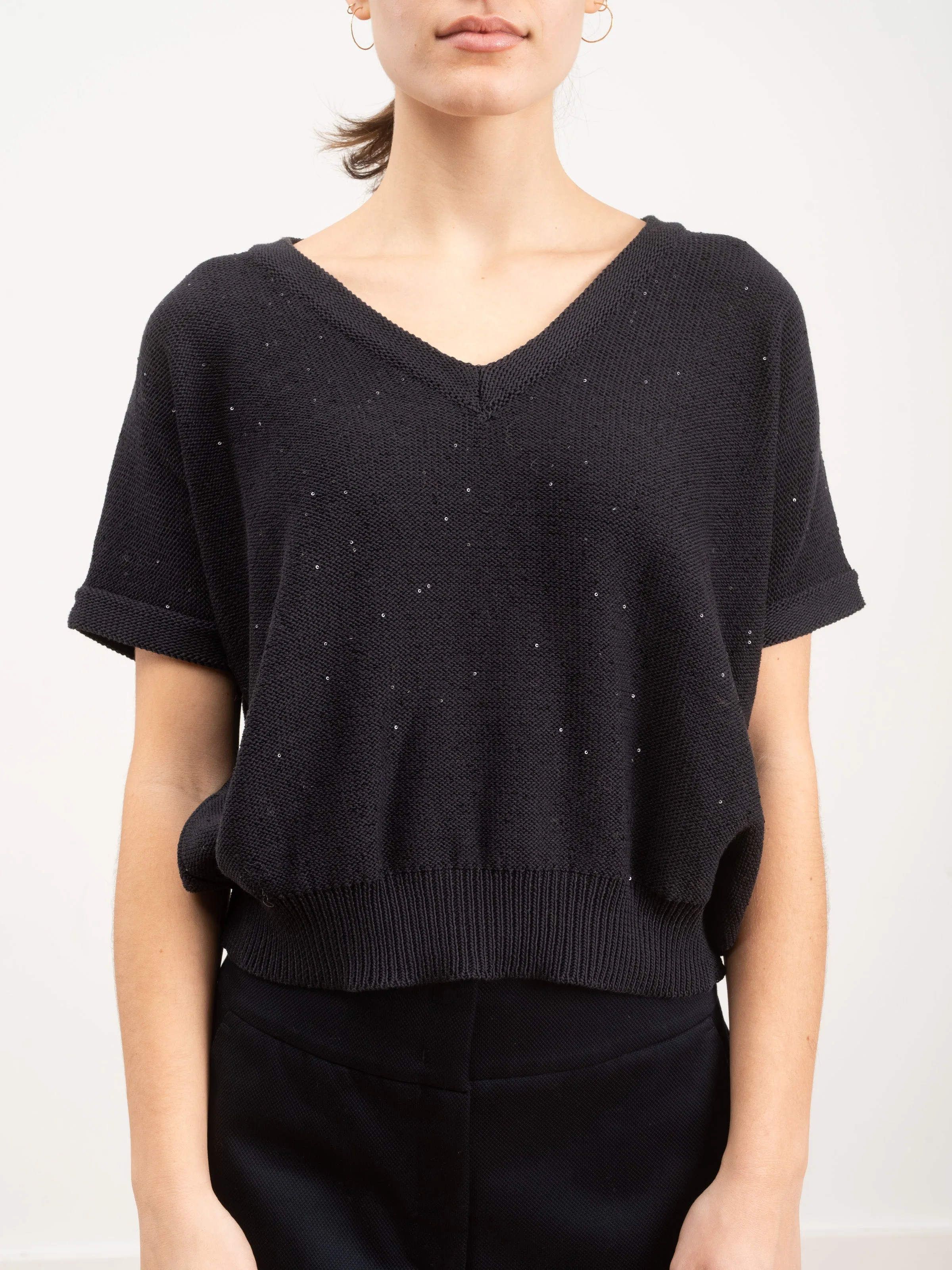navy sequin sweater