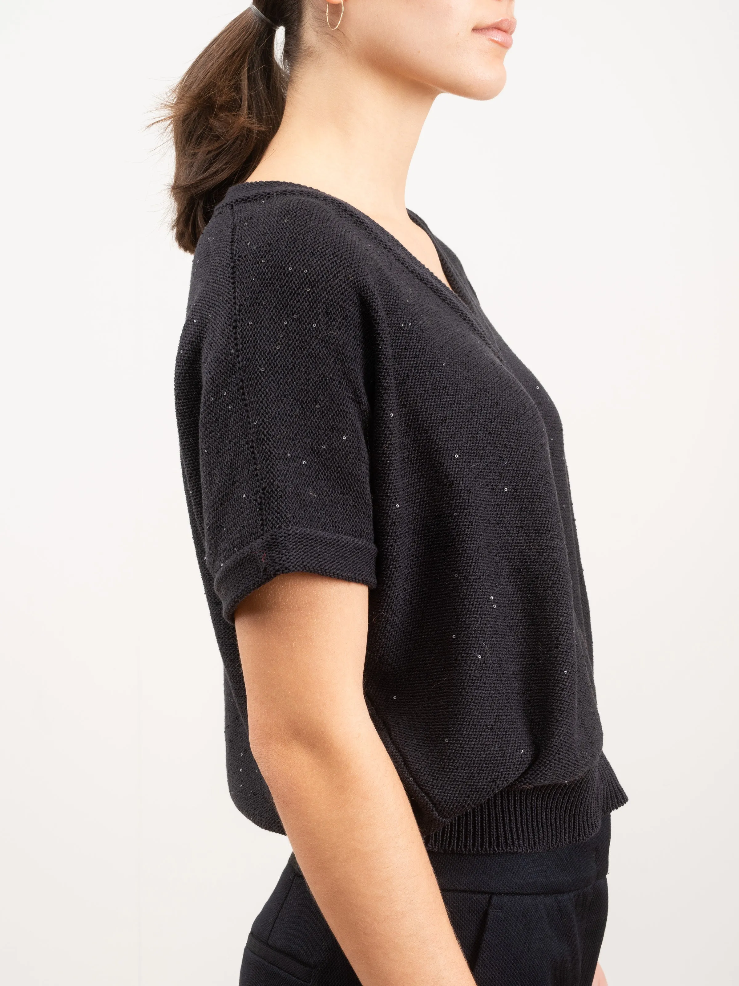 navy sequin sweater