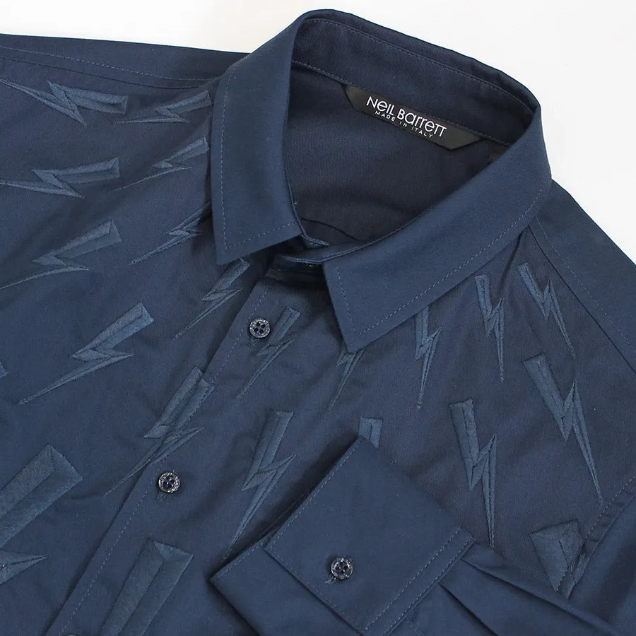 Neil Barrett - Halo Bolt Shirt in Blue