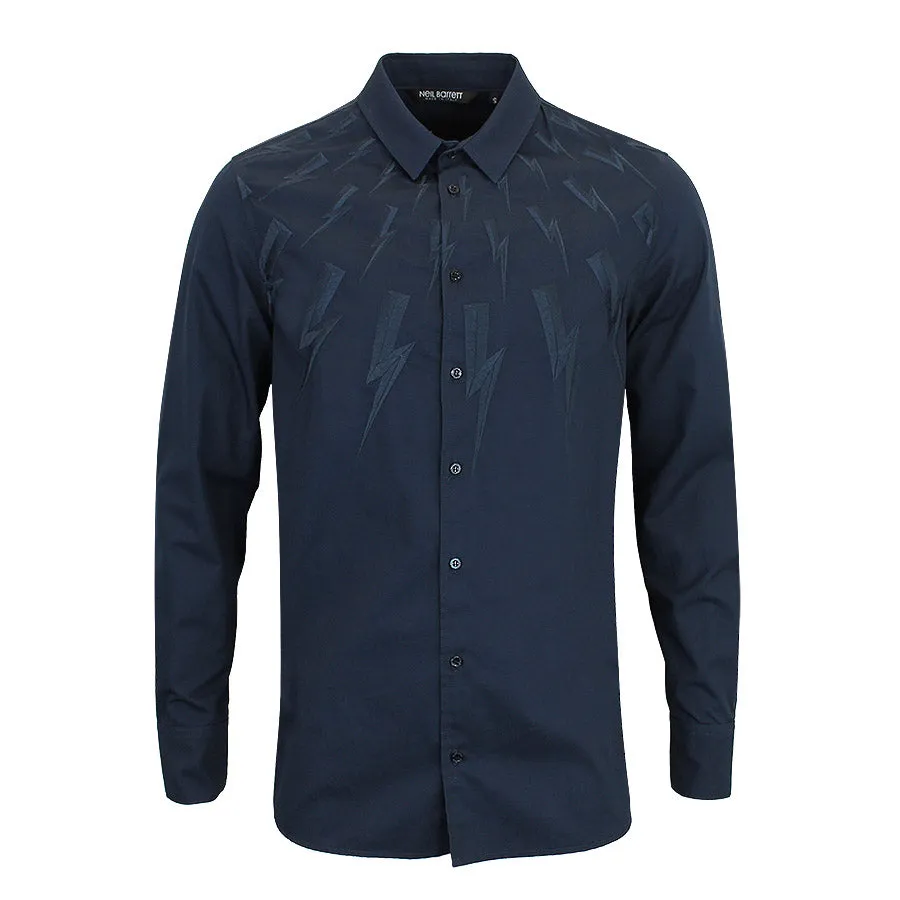 Neil Barrett - Halo Bolt Shirt in Blue