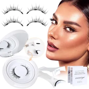 NEW Magna Magnetic Eyelashes without Eyeliner Magnetic Lashes Natural Look Reusable Magnetic Eyelashes Kit with Applicator, Wispy False Eyelashes No Glue or Liner Needed