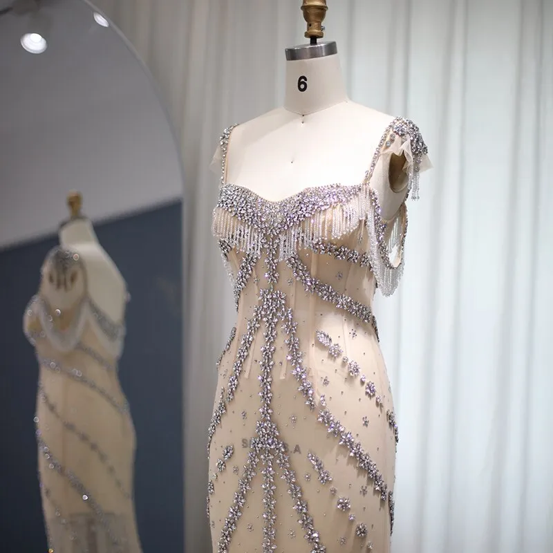 Nude Luxury Dubai Crystal Tassel