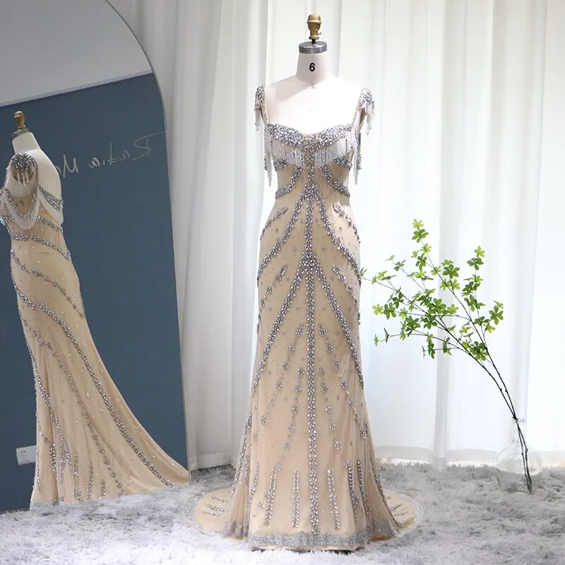 Nude Luxury Dubai Crystal Tassel