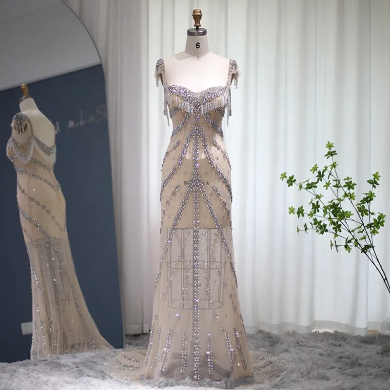 Nude Luxury Dubai Crystal Tassel