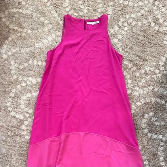 NWOT Trina Turk Pink Colorblock Maxi Dress