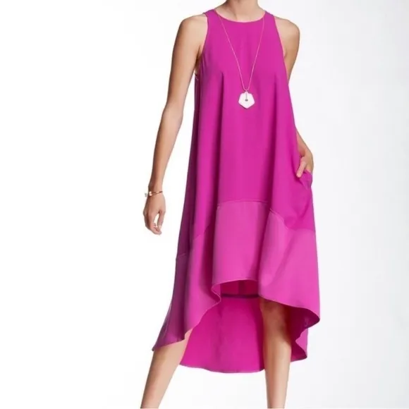 NWOT Trina Turk Pink Colorblock Maxi Dress