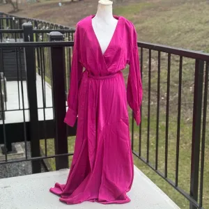 NWT ELOQUII Women's Plus Size Satin Maxi Dress SIZE 14