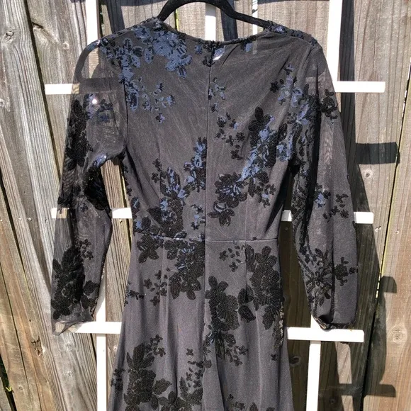 NWT Southern Fried Chics Black Lace Sequined Dress XS