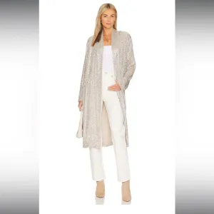 NWT Steve‎ Madden (a REVOLVE brand) Show Stopper Duster - Silver Size Medium