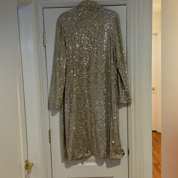 NWT Steve‎ Madden (a REVOLVE brand) Show Stopper Duster - Silver Size Medium