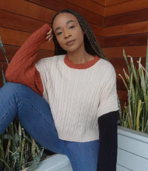 On My Block Knitted Sweater(Colorblock)