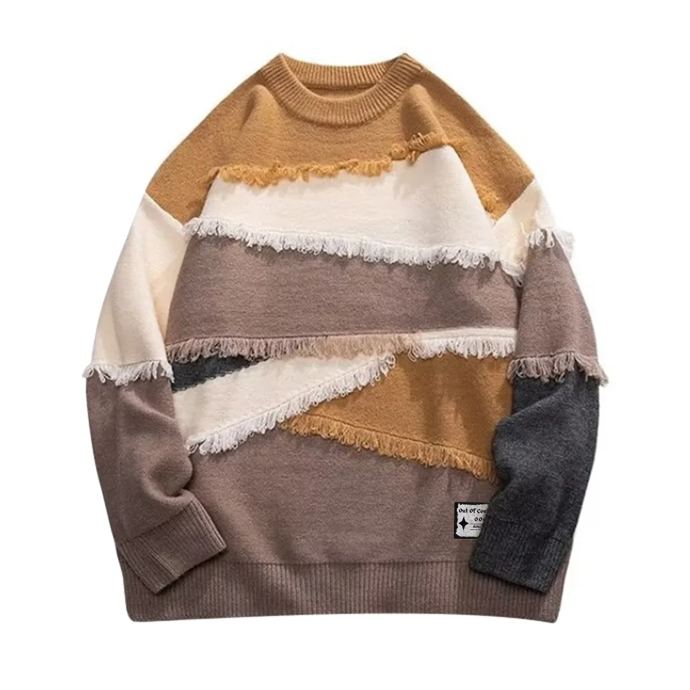OOC' Soft Tassel Stitching Sweater